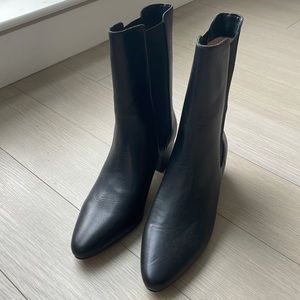 NWOT JCrew Black Leather Boots. Size 7